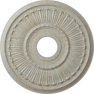 image16quotOD x 3 58quotID x 34quotP Melonie Ceiling Medallion Fits Canopies up to 6 38quotPot of Cream Crackle Flat Finish