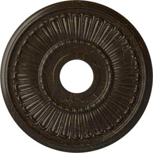 image16quotOD x 3 58quotID x 34quotP Melonie Ceiling Medallion Fits Canopies up to 6 38quotStone Hearth Crackle Flat Finish