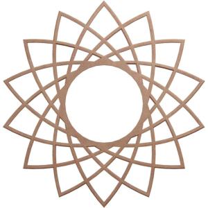 image16quotOD x 6 18quotID x 14quotT Eleanor Wood Fretwork Pierced Ceiling Medallion BirchWood Paint Grade