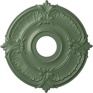 image18quotOD x 4quotID x 58quotP Attica Ceiling Medallion Fits Canopies up to 5quotAthenian Green Flat Finish