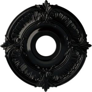 image18quotOD x 4quotID x 58quotP Attica Ceiling Medallion Fits Canopies up to 5quotBlack Pearl Metallic Series