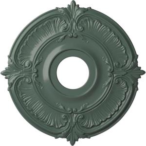 image18quotOD x 4quotID x 58quotP Attica Ceiling Medallion Fits Canopies up to 5quotCloud Burst Flat Finish