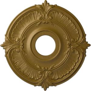 image18quotOD x 4quotID x 58quotP Attica Ceiling Medallion Fits Canopies up to 5quotGold Rush Metallic Series