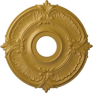 image18quotOD x 4quotID x 58quotP Attica Ceiling Medallion Fits Canopies up to 5quotIridescent Gold Metallic Series