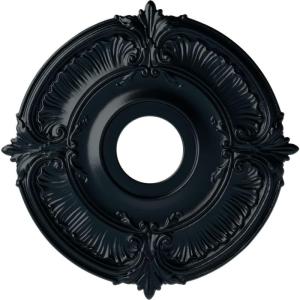 image18quotOD x 4quotID x 58quotP Attica Ceiling Medallion Fits Canopies up to 5quotNight Shade Flat Finish