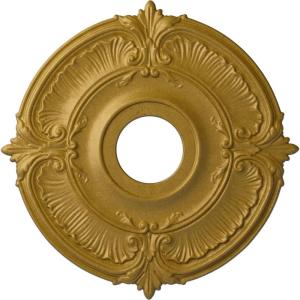 image18quotOD x 4quotID x 58quotP Attica Ceiling Medallion Fits Canopies up to 5quotPharaohs Gold Metallic Series