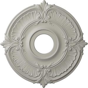 image18quotOD x 4quotID x 58quotP Attica Ceiling Medallion Fits Canopies up to 5quotPot of Cream Flat Finish