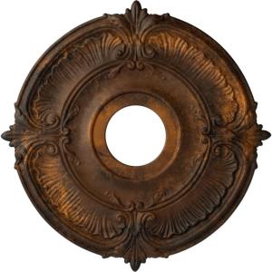 image18quotOD x 4quotID x 58quotP Attica Ceiling Medallion Fits Canopies up to 5quotRust Metallic Series