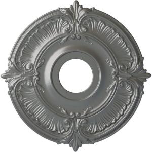 image18quotOD x 4quotID x 58quotP Attica Ceiling Medallion Fits Canopies up to 5quotSilver Metallic Series