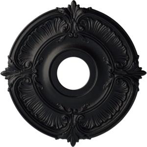 image18quotOD x 4quotID x 58quotP Attica Ceiling Medallion Fits Canopies up to 5quotSteel Gray Metallic Series