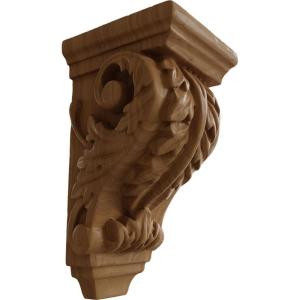 image2 14quotW x 2 14quotD x 4 14quotH Extra Small Acanthus Wood Corbel AlderCherry
