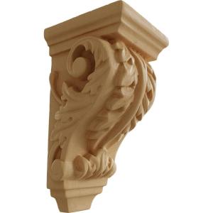image2 14quotW x 2 14quotD x 4 14quotH Extra Small Acanthus Wood Corbel AlderMaple