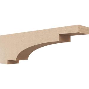 image2quotW x 4quotD x 12quotH Thin Mediterranean Rough Cedar Woodgrain TimberThane Corbel Primed Tan2in W x 12in D x 4in H