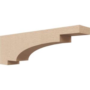 image2quotW x 4quotD x 12quotH Thin Mediterranean Rough Cedar Woodgrain TimberThane Corbel Primed Tan3in W x 18in D x 6in H