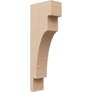 image2quotW x 4quotD x 12quotH Thin Mediterranean Rough Cedar Woodgrain TimberThane Corbel Primed Tan3in W x 6in D x 18in H