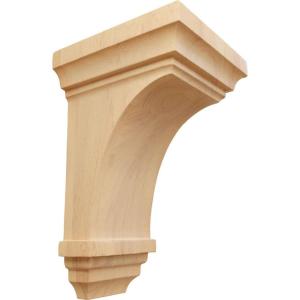 image3 12quotW x 3 34quotD x 6quotH Mini Jefferson Wood Corbel RubberwoodRed Oak