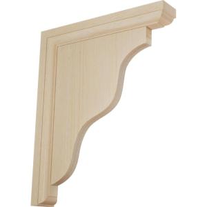 imageEkena Millwork BKT03X07X09HAMA Hamilton Traditional Wood Brackets 3 12quotW x 7quotD x 9quotH  MapleRubberwood