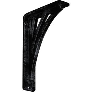 imageEkena Millwork BKTM01X10X12SNE 1 2quot W x 10quot D x 12quot H Nevio Wrought Iron Bracket Single Center BraceAntiqued Pewter