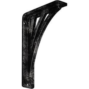 imageEkena Millwork BKTM01X10X12SNE 1 2quot W x 10quot D x 12quot H Nevio Wrought Iron Bracket Single Center BraceAntiqued Warm Silver