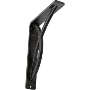 imageEkena Millwork BKTM01X12X15SMI 1 2quot W x 12quot D x 15quot H Miller Wrought Iron Bracket Single Center BraceAntiqued Silver