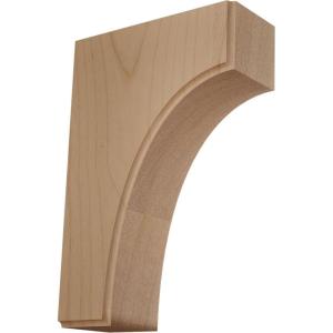 imageEkena Millwork BKTW02X04X06CVRW Clarksville Wood Brackets 1 34quotW x 4quotD x 6quotH  RubberwoodAlder