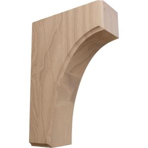 imageEkena Millwork BKTW02X04X06CVRW Clarksville Wood Brackets 1 34quotW x 4quotD x 6quotH  RubberwoodMahogany