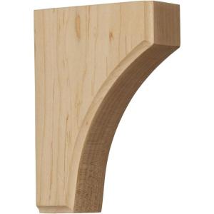 imageEkena Millwork BKTW02X04X06CVRW Clarksville Wood Brackets 1 34quotW x 4quotD x 6quotH  RubberwoodRed Oak