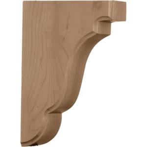 imageEkena Millwork BKTW05X05X08BEAL Bedford Wood Brackets 5 14quotW x 5quotD x 7 12quotH  AlderRubberwood