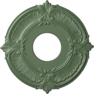 imageEkena Millwork CM12AT Attica Ceiling Medallion 12 34quotOD x 4quotID x 12quotP Fits Canopies up to 4quot Primed WhiteAthenian Green Flat Finish