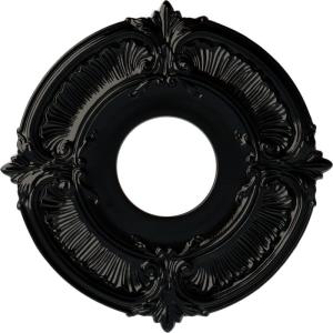 imageEkena Millwork CM12AT Attica Ceiling Medallion 12 34quotOD x 4quotID x 12quotP Fits Canopies up to 4quot Primed WhiteBlack Pearl Metallic Series