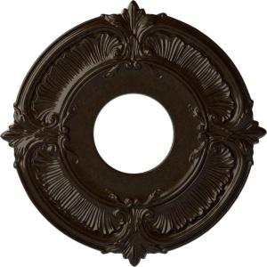 imageEkena Millwork CM12AT Attica Ceiling Medallion 12 34quotOD x 4quotID x 12quotP Fits Canopies up to 4quot Primed WhiteBronze Metallic Series