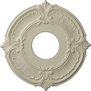 imageEkena Millwork CM12AT Attica Ceiling Medallion 12 34quotOD x 4quotID x 12quotP Fits Canopies up to 4quot Primed WhiteClear Yellow Flat Finish