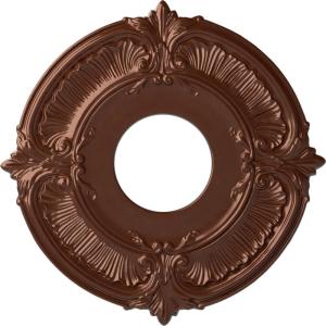 imageEkena Millwork CM12AT Attica Ceiling Medallion 12 34quotOD x 4quotID x 12quotP Fits Canopies up to 4quot Primed WhiteCopper Penny Metallic Series