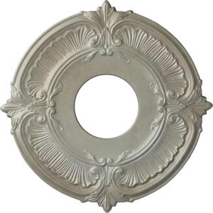 imageEkena Millwork CM12AT Attica Ceiling Medallion 12 34quotOD x 4quotID x 12quotP Fits Canopies up to 4quot Primed WhiteFlash Gold Metallic Series