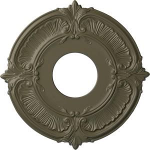 imageEkena Millwork CM12AT Attica Ceiling Medallion 12 34quotOD x 4quotID x 12quotP Fits Canopies up to 4quot Primed WhitePainted Turtle Flat Finish