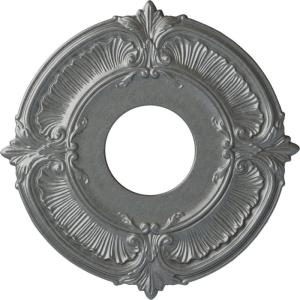 imageEkena Millwork CM12AT Attica Ceiling Medallion 12 34quotOD x 4quotID x 12quotP Fits Canopies up to 4quot Primed WhitePlatinum Metallic Series