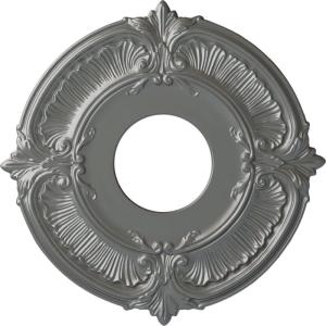 imageEkena Millwork CM12AT Attica Ceiling Medallion 12 34quotOD x 4quotID x 12quotP Fits Canopies up to 4quot Primed WhiteSilver Metallic Series