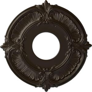 imageEkena Millwork CM12AT Attica Ceiling Medallion 12 34quotOD x 4quotID x 12quotP Fits Canopies up to 4quot Primed WhiteStone Hearth Flat Finish