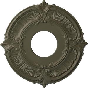 imageEkena Millwork CM12AT Attica Ceiling Medallion 12 34quotOD x 4quotID x 12quotP Fits Canopies up to 4quot Primed WhiteWitch Hazel Flat Finish