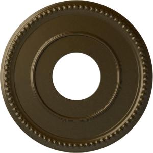 imageEkena Millwork CM12BR Bradford Ceiling Medallion 12 12quotOD x 3 78quotID x 34quotP Fits Canopies up to 6 58quot PrimedBrass Metallic Series