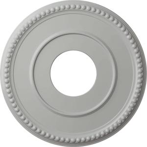 imageEkena Millwork CM12BR Bradford Ceiling Medallion 12 12quotOD x 3 78quotID x 34quotP Fits Canopies up to 6 58quot PrimedFrost Flat Finish