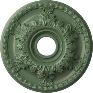 imageEkena Millwork CM18GA 18Inch OD x 3 12Inch ID x 1 34Inch Granada Ceiling MedallionAthenian Green Flat Finish