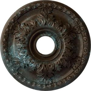 imageEkena Millwork CM18GA 18Inch OD x 3 12Inch ID x 1 34Inch Granada Ceiling MedallionBronze Blue Patina Metallic Series