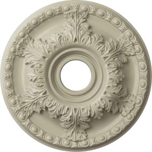 imageEkena Millwork CM18GA 18Inch OD x 3 12Inch ID x 1 34Inch Granada Ceiling MedallionClear Yellow Flat Finish