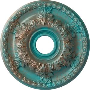 imageEkena Millwork CM18GA 18Inch OD x 3 12Inch ID x 1 34Inch Granada Ceiling MedallionCopper Green Patina Metallic Series