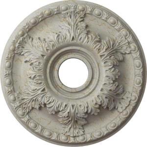 imageEkena Millwork CM18GA 18Inch OD x 3 12Inch ID x 1 34Inch Granada Ceiling MedallionPot of Cream Crackle Flat Finish