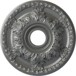 imageEkena Millwork CM18GA 18Inch OD x 3 12Inch ID x 1 34Inch Granada Ceiling MedallionSilver Metallic Series