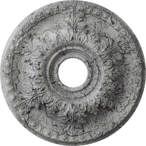 imageEkena Millwork CM18GA 18Inch OD x 3 12Inch ID x 1 34Inch Granada Ceiling MedallionUltra Pure White Crackle Flat Finish