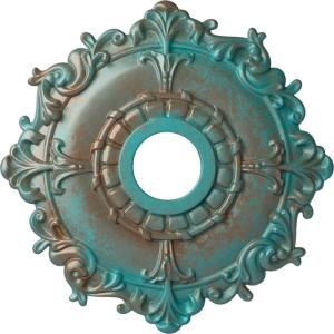 imageEkena Millwork CM18RL 18Inch OD x 3 12Inch ID x 1 12Inch Riley Ceiling MedallionCopper Green Patina Metallic Series