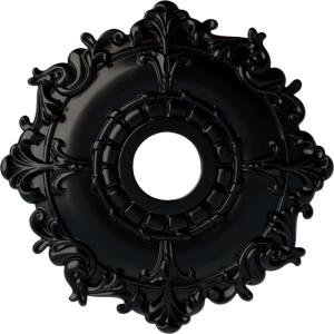 imageEkena Millwork CM18RL 18Inch OD x 3 12Inch ID x 1 12Inch Riley Ceiling MedallionJet Black Flat Finish